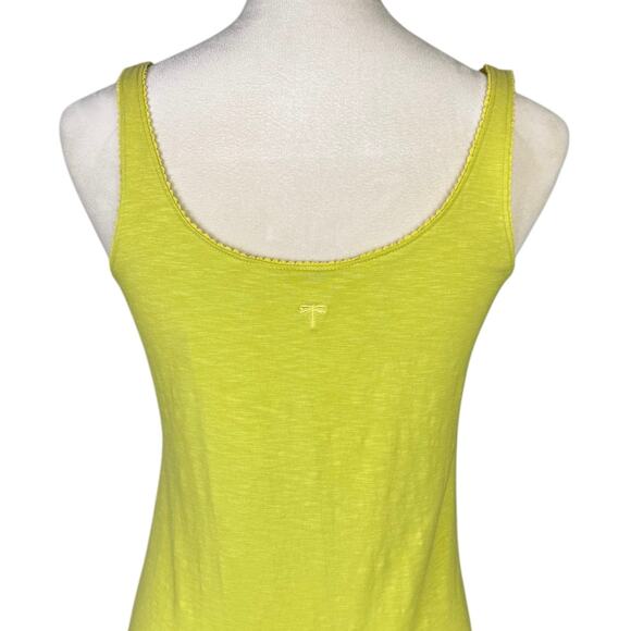 Tyler Boe NWT Core Lemon Lime Green Lace Trim Slim Fit Layering Basic Tank Top - Picture 6 of 11